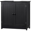 HOMCOM Under Sink Bathroom Cabinet with 2 Doors and Shelf, Pedestal Sink Bathroom Vanity Furniture - image 4 of 4