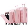 2/3/4 PCS Luggage Set, 20"+24"+28" Suitcase with USB Port, Cup Holder, Travel Duffel Bag & Wet-Dry Toiletry Bag, Carry-On / Checked - ModernLuxe - 2 of 4