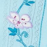 seamist blue floral embroidery