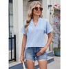Summer Tops for Women 2025 Short Sleeve V Neck Dressy Lace Eyelet Blouses Shirts - 3 of 4