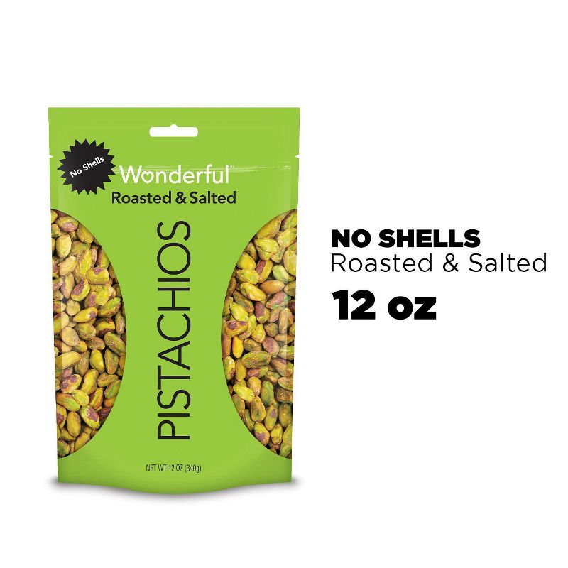 Wonderful Roasted & Salted No Shells Pistachios - 12oz, 6 of 8