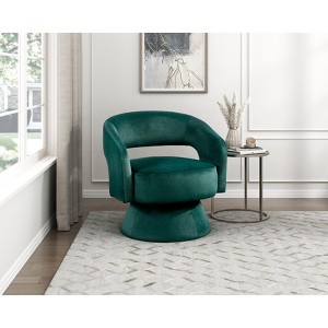 CAVINAS Modern Swivel Accent Chair Velvet Upholstery Reading Chair Comfy Chair Armchair Lounge Chair for Living Room, Bedroom - 1 of 4