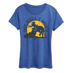 Women's - Instant Message - The Hell I Won't Cowgirl Short Sleeve Graphic T-Shirt - 1 of 4