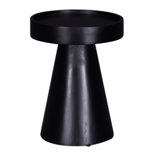 16" Solid Wood Glam Round Pedestal End/Side Table, Stylish Accent Piece for Living Room or Bedroom D¨¦cor - 1 of 4
