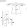 5-Piece Retro Dining Table Set with 4 Upholstered Chairs, 16" Leaf Dining Table, Solid Wood & MDF, for Small Spaces and Dining Rooms - 4 of 4