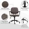TiramisuBest Light Brown Microfiber Polyester Computer Chair with Swivel Wheels, Adjustable Height, Tilt & Low - Back Support - 3 of 4