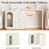 Heynemo Makeup Vanity Desk, Extendable Corner Vanity Makeup Table with 3 Drawers & 1 Door, Modern Dressing Table for Bedroom - 4 of 4