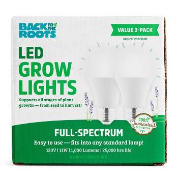 Back to the Roots 2pk 10w LED Grow Light Bulb White