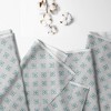 Bacati - Floral Petals Aqua Muslin 100 percent Cotton Universal Baby US Standard Crib or Toddler Bed Fitted Sheet - 2 of 4