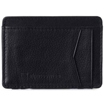Swiss Leather Wallet - Black & Red Trifold – Alpen Schatz