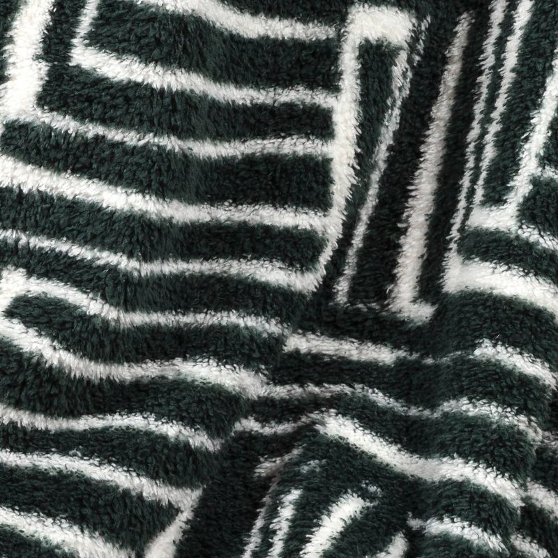 Patterned Labyrinth Faux Shearling Throw Blanket Green - Room Essentials&#8482;, 6 of 9
