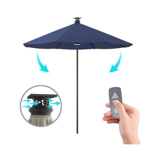Above Octagon Height 2 Series Classic Smart Outdoor Patio Market Umbrella with Remote Control - 1 of 4