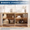 58" Modern Sideboard Buffet Cabinet with Fluted 4 Doors and Adjustable Shelves, Credenza Coffee Bar TV Console Cabibet - 4 of 4