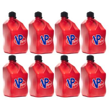 VP Racing Fuels 5.5 Gallon Motorsport Racing Liquid Container Utility Jug Can with Contoured Handle, Multipurpose Cap and Rubber Gaskets, Red (8 Pack)