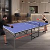 Portable Collapsible Table Tennis Table Set ¨C 8FT/9FT Indoor/Outdoor Ping Pong Table, Quick Assembly, Net, 2 Paddles, 3 Balls, Single Player Playback - 4 of 4