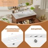 ROOMTEC 24 in. Bathroom Vanity with Ceramic Sink, Mid-Century Cabinet with 2 Soft-Close Doors, Freestanding, Wood Grain Laminate, Walnut - 4 of 4