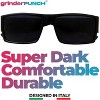 grinderPUNCH Men's Black Super Dark Lens Gangster Sunglasses Cholo Glasses - Flat Top Shades - 3 of 4
