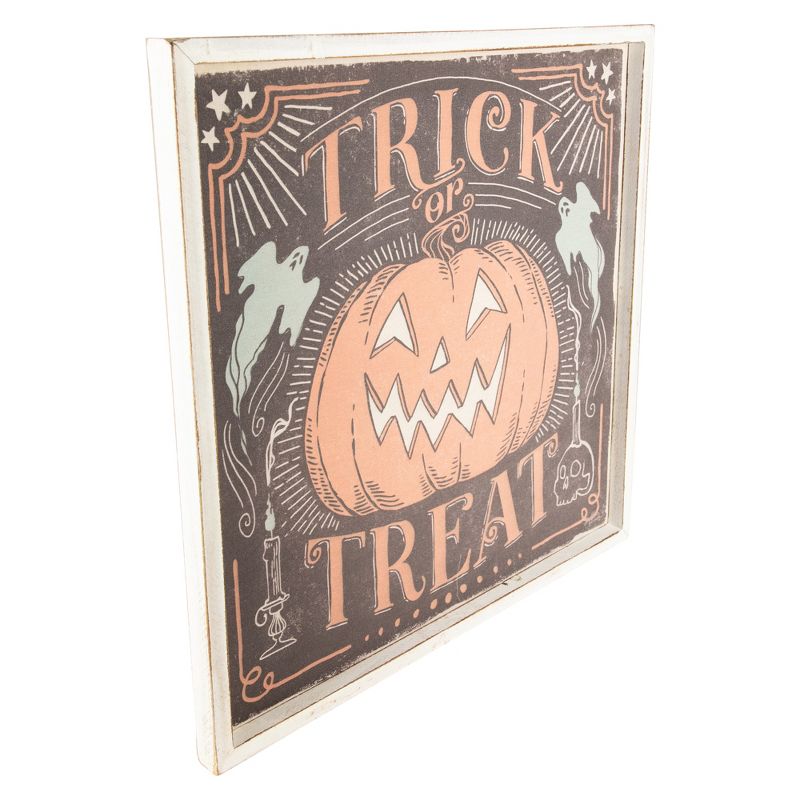 Northlight 18.75" Trick or Treat Jack O Lantern Halloween Wall Sign, 3 of 6