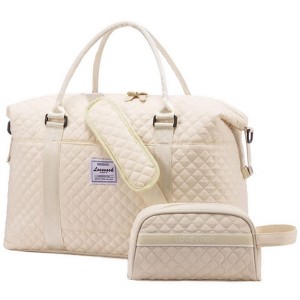 Weekender Bag for Women Cute Travel Tote Gym Duffel with Toiletry Carry On Overnight - 1 of 4