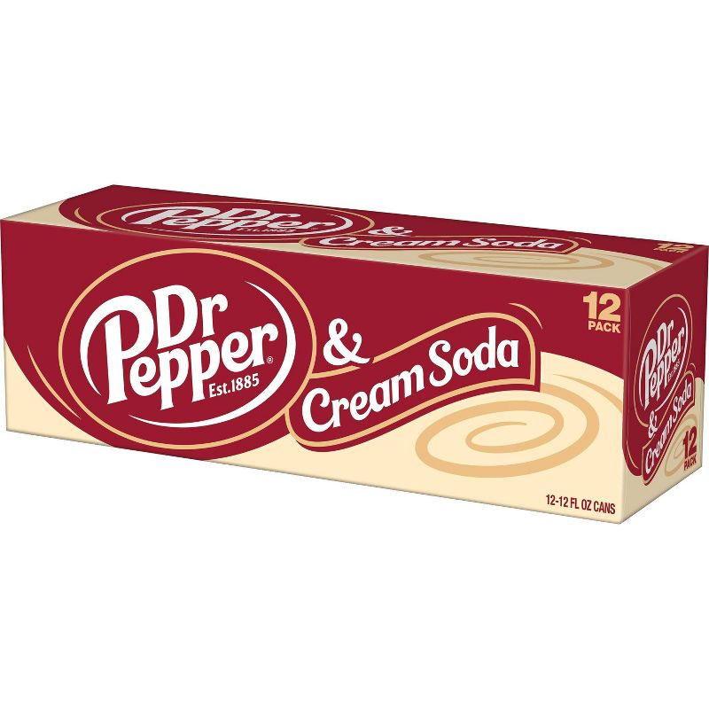 Dr Pepper Cream Soda - 12pk/12 fl oz Cans, 4 of 8