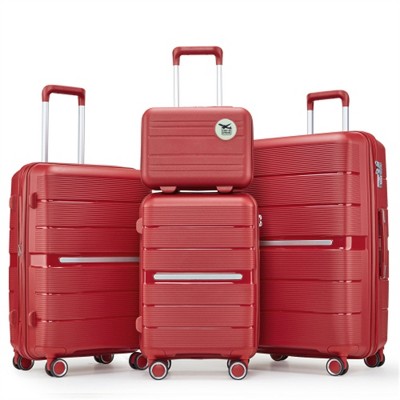 BEAFUP Luggage Sets 4 Piece(14/20/24/28) PP Lightweight & Durable Expandable suitcase