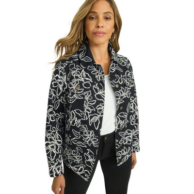 Jessica London Women's Plus Size Classic Cotton Denim Jacket