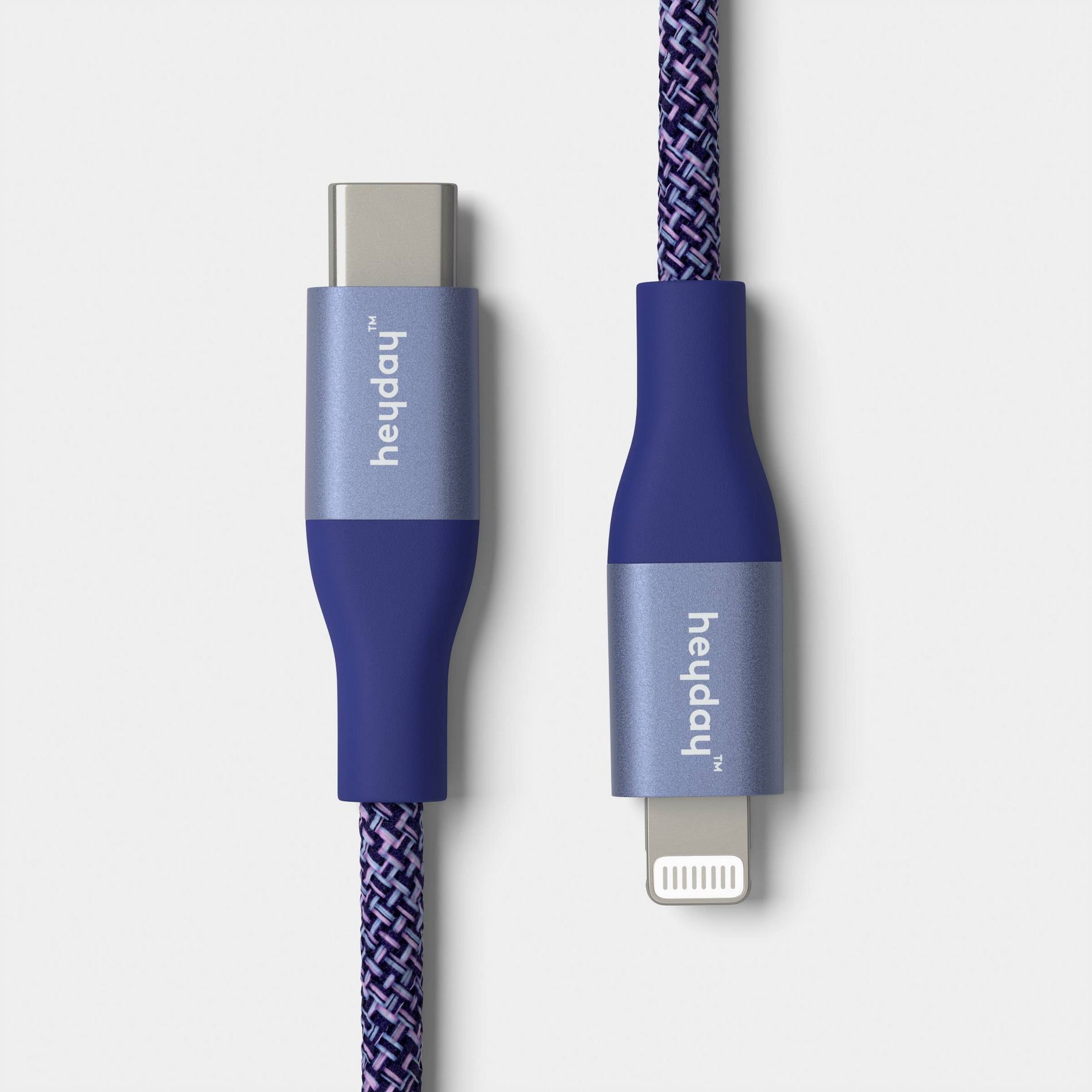 6ft USB-C to Lightning Braided Cable - heyday™ Future Dusk Dark Blue