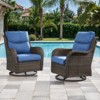 Buenhomino 3 Pieces Patio Bistro Set Outdoor Swivel Rocker Patio Chairs with Side Table Patio Furniture for Deck Porch Garden Balcony Poolside - 3 of 4