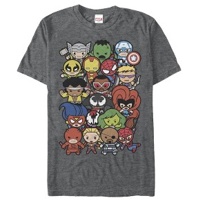 Men's Marvel Kawaii Hero Shot T-Shirt - 1 of 4