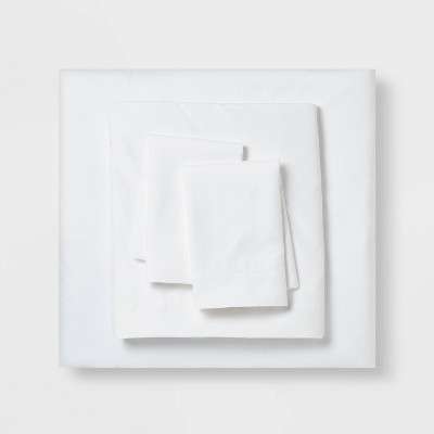 King Garment Washed Microfiber Solid Sheet Set White - Room Essentials™
