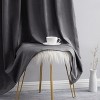 HLC.ME Sawyer Premium Luxurious Lush Velvet Soft Light Filtering Grommet Window Drapery Curtains - Set of 2 - 3 of 4