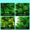 6FT Grass Green Pre-Lit Christmas Tree Set with Garland & Wreath, Hinged Artificial Xmas Tree with Pine Cones for Home & Holiday Party Decor - 4 of 4