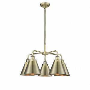 Ballston Urban - 5 Light Stem Hung Chandelier In Industrial Style-15.13 Inches Tall and 26 Inches Wide - 1 of 1