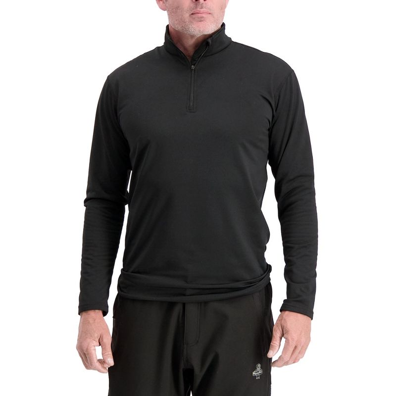 RefrigiWear Men's Flex-Wear Top Base Layer Shirt Zip Mock Neck, 1 of 8