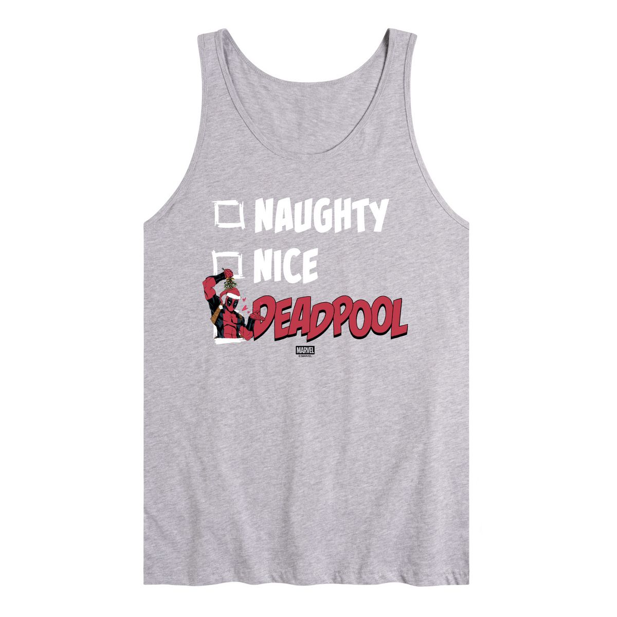 Men's - Marvel - Naughty Nice Deadpool Graphic Tank Top