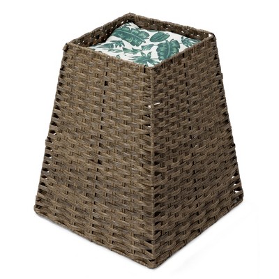 Sevobal Pet Training Pads and Potties Cat Litter Box Enclosure, Cat Wash Area with Cotton Linen Mat for Living Room, Brown, 18.11"*18.11"*22.05"