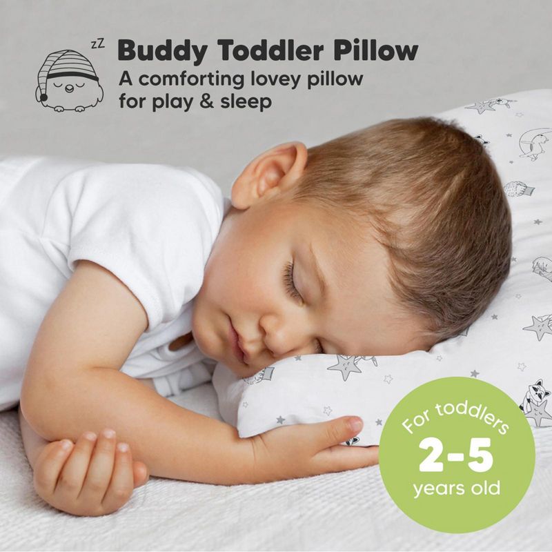 KeaBabies Buddy Toddler Pillow with Pillowcase, 10x18 Buddy Pillow for Toddler, Soft Kids Pillow for Sleeping, Travel, Age 2-5, 3 of 11