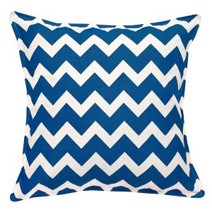 Kensington Garden 20"x20" Oversize Chevron Cotton Canvas Square Throw Pillow - 1 of 3