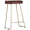 vidaXL Bar Chair Set of 2 Walnut brown and brass - 4 of 4