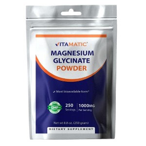 Magnesium Glycinate 250gram Powder - 250 Servings - 1 of 3