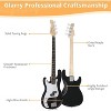 GLARRY Left Hand 4 String Electric Bass Guitar for Beginner Full Size Kit with Cable, Strap, Bag and Accessories ,Black - 3 of 4