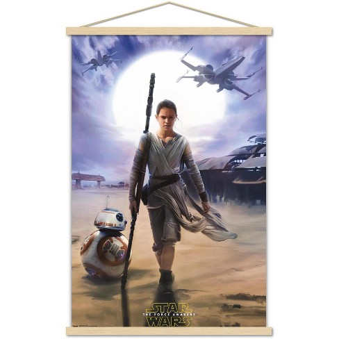 documentaire Officier Decimale Trends International Star Wars: The Force Awakens - Rey Framed Wall Poster  Prints : Target