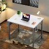 Sevobal Desks Game Computer Desk, Home Office Desk, Desk For Studying, Writing, Working , Gaming, Modern Simple, White, 63"*26"*29.8" - 3 of 4