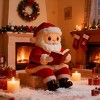 Santa Claus Reading Book Lamp, Christmas Santa Reading Book Lamp, Cute Light Up Santas Statue Vintage, Christmas Table Decor Vintage Night Light - 4 of 4