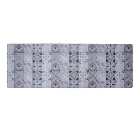 J&v Textiles 20 X 55 Oversized Cushioned Anti-fatigue Kitchen Runner Mat  (black Geo) : Target