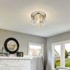 Cape Harbor 2-Light Flushmount Ceiling Light - Bronze Steel, Dimmable, Damp Rated, 12" - 4 of 4