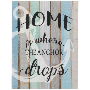 Northlight 16" Home is Where the Anchor Drops Wall Sign - 1 of 4