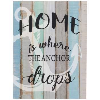 Northlight 16" Home is Where the Anchor Drops Wall Sign