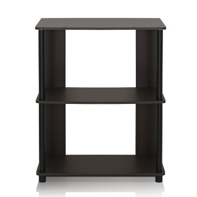 Elegant Walnut Wood Bookcase with Open Shelves