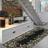 Area Rugs: Washable Non-Slip Floral Botanical Carpet, Soft Low Pile Foldable Stain Resistant Rugs for Living Room, Bedroom, Home - 4 of 4